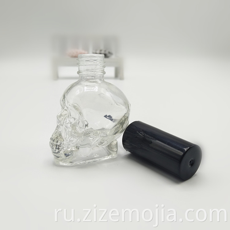 Роскошный пустой череп 10 мл стеклянные бутылки для ногтей